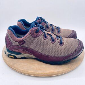 Ahnu Shoes Womens 9 Purple Leather Athletic Sugarpine Hiking Sneakers